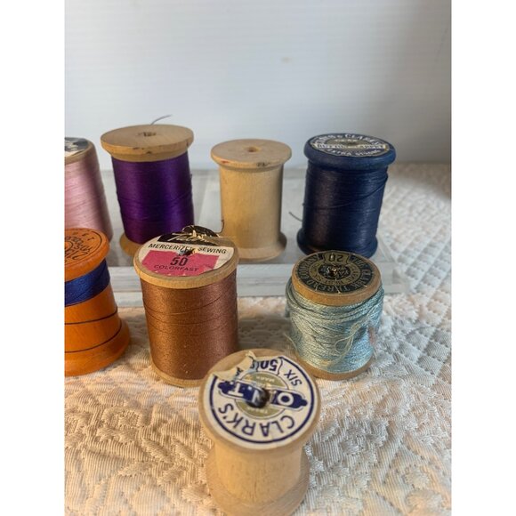 Wood Spools Set of 9 #44 - Picture 3 of 10